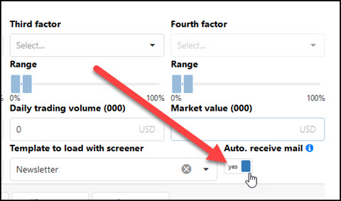 Stock Screener email updates 2